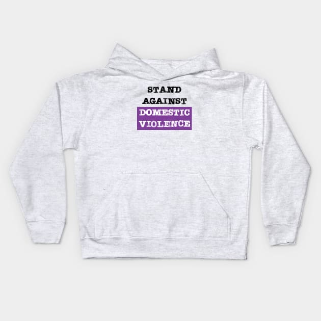 Stand against domestic violence Kids Hoodie by Magic Moon